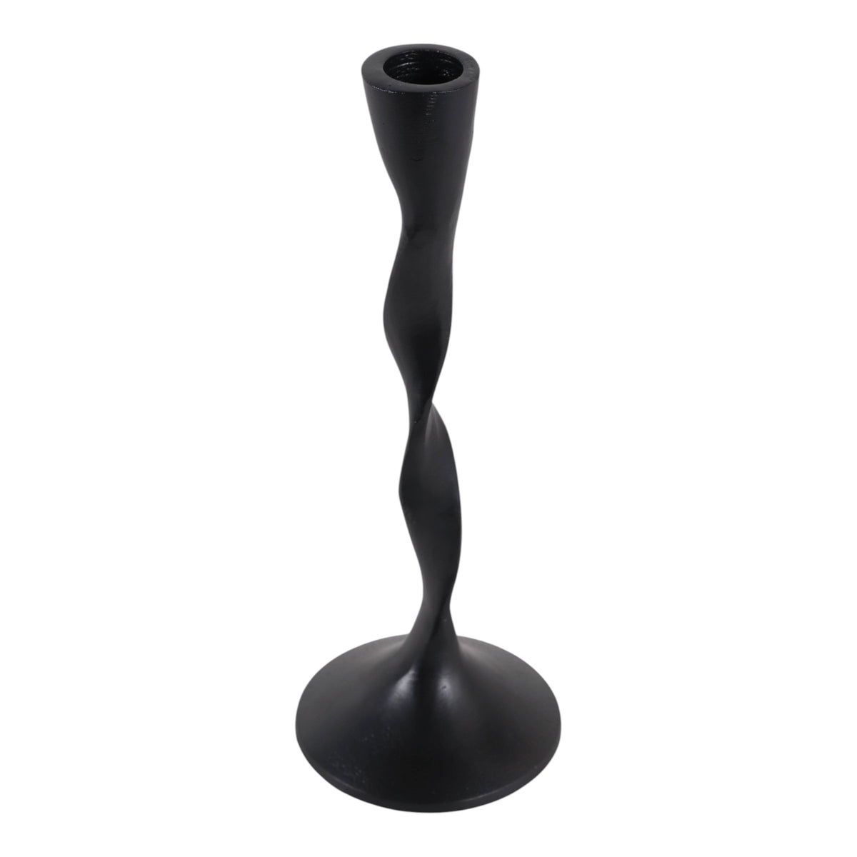 Waukena Black Large Twisted Taper Holder