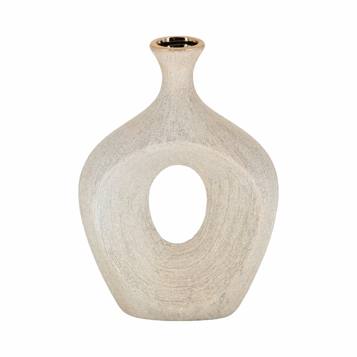 Hardencliff Gold Beaded Oval Vase