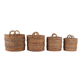 Joshua Tree Natural Round Banana Leaf Baskets (Set of 4)