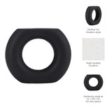 Calville Black Ceramic Donut Vase
