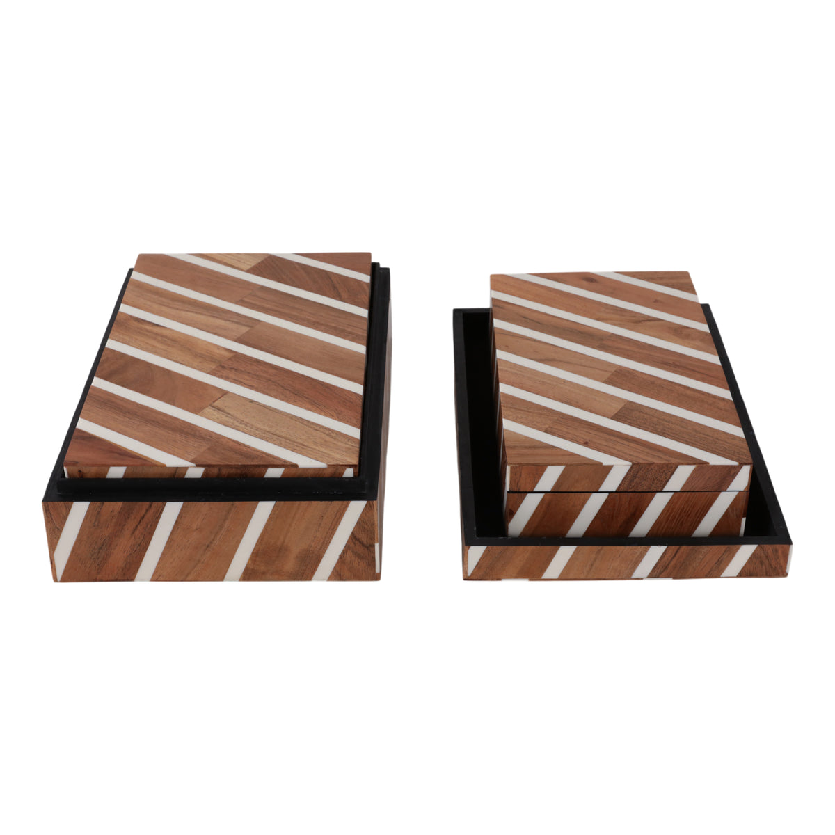 Harveywell Brown/Ivory Boxes (Set of 3)