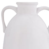White Rock White Ceramic Eared Vase