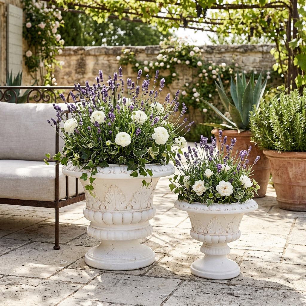 Flemmingoak Ivory Planters (Set of 2)