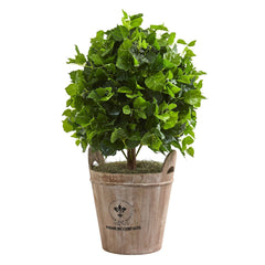 2.5’ Ficus Artificial Tree in Farmhouse Planter - Ornate Home