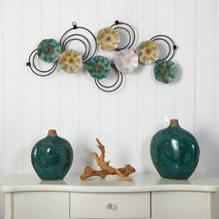 2.5’ x 1.5’ Scallop Design Metal Wall Art Decor - Ornate Home