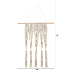 2.5’ x 2’ Hand Woven Macrame Wall Hanging Decor - Ornate Home