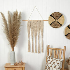 2.5’ x 2’ Hand Woven Macrame Wall Hanging Decor - Ornate Home