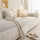 Herringbone Sofa Protector Cover, Non-Slip Couch Cover for Seat, Back & Arms