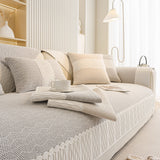 Herringbone Sofa Protector Cover, Non-Slip Couch Cover for Seat, Back & Arms