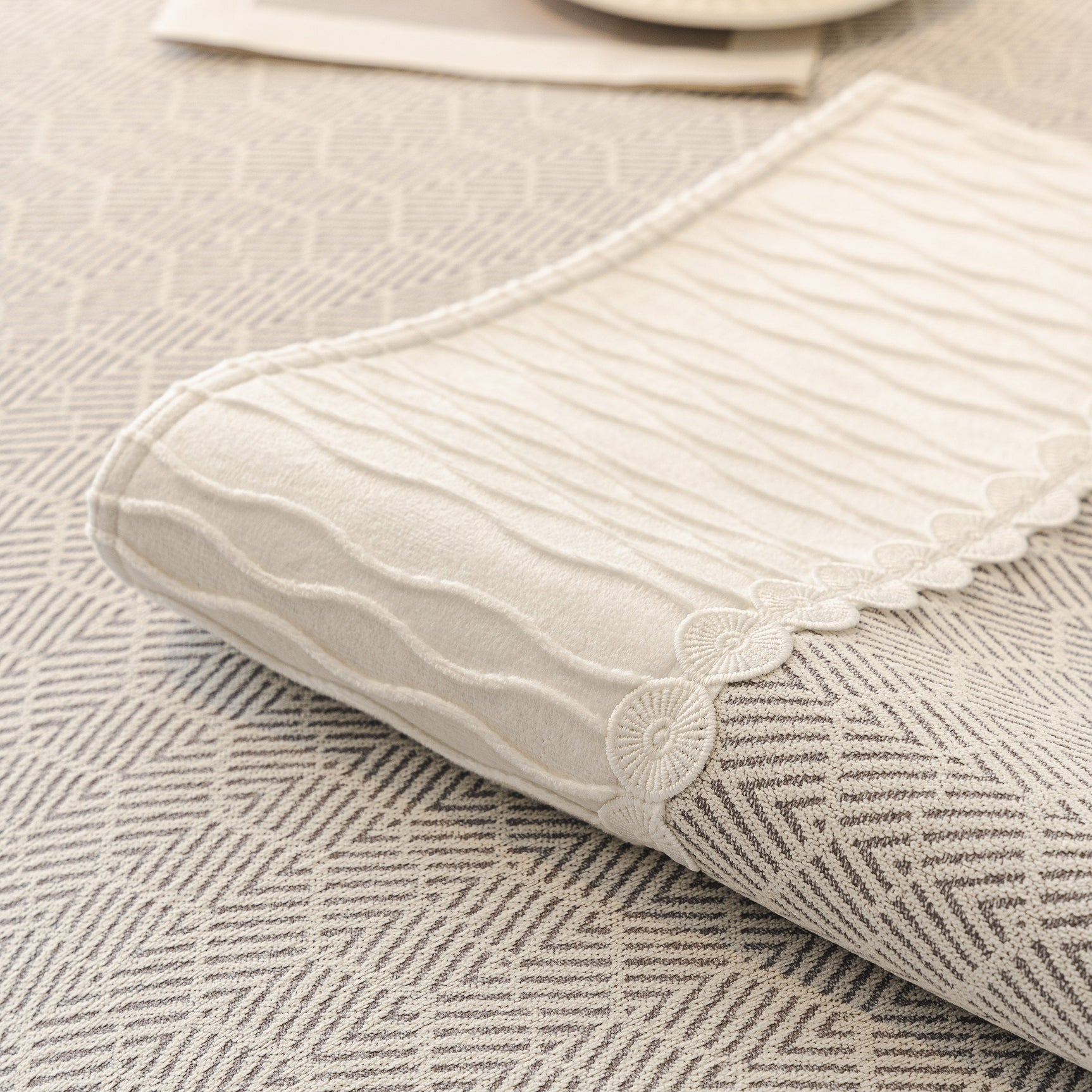 Herringbone Sofa Protector Cover, Non-Slip Couch Cover for Seat, Back & Arms