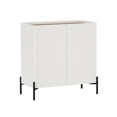 2-Piece Abbey Accent Cabinet and Bookcase in Maple and Off White - Ornate Home