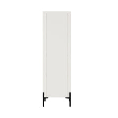 2-Piece Abbey Accent Cabinet and Bookcase in Maple and Off White - Ornate Home