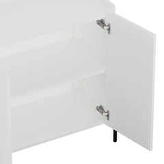 2-Piece Abbey Accent Cabinet and Bookcase in White - Ornate Home
