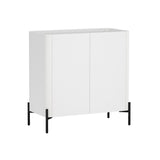 2-Piece Abbey Accent Cabinet and Bookcase in White - Ornate Home