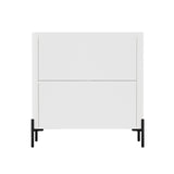 2-Piece Abbey Accent Cabinet and Bookcase in White - Ornate Home