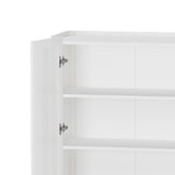 2-Piece Abbey Accent Cabinet and Bookcase in White - Ornate Home