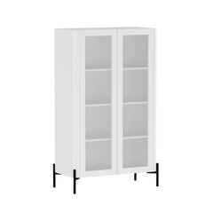 2-Piece Abbey Accent Cabinet and Bookcase in White - Ornate Home