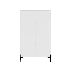 2-Piece Abbey Accent Cabinet and Bookcase in White - Ornate Home