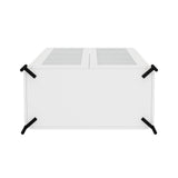 2-Piece Abbey Accent Cabinet and Bookcase in White - Ornate Home