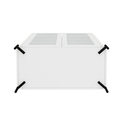 2-Piece Abbey Accent Cabinet and Bookcase in White - Ornate Home