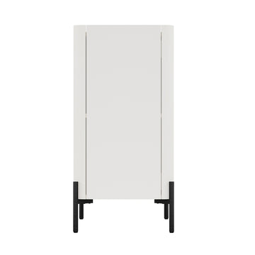 2-Piece Abbey Accent Cabinet and Sideboard in Maple and Off White - Ornate Home