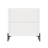 2-Piece Abbey Accent Cabinet and Sideboard in Maple and Off White - Ornate Home