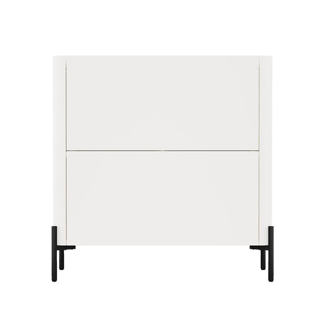2-Piece Abbey Accent Cabinet and Sideboard in Maple and Off White - Ornate Home