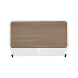 2-Piece Abbey Accent Cabinet and Sideboard in Maple and Off White - Ornate Home