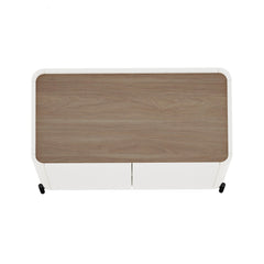 2-Piece Abbey Accent Cabinet and Sideboard in Maple and Off White - Ornate Home