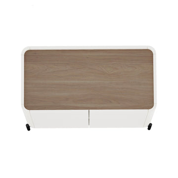2-Piece Abbey Accent Cabinet and Sideboard in Maple and Off White - Ornate Home