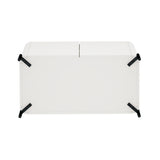 2-Piece Abbey Accent Cabinet and Sideboard in Maple and Off White - Ornate Home