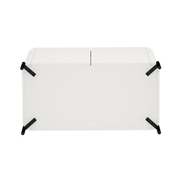 2-Piece Abbey Accent Cabinet and Sideboard in Maple and Off White - Ornate Home