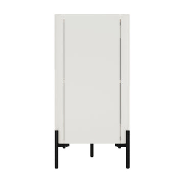 2-Piece Abbey Accent Cabinet and Sideboard in Maple and Off White - Ornate Home