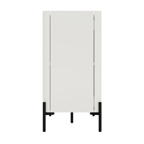 2-Piece Abbey Accent Cabinet and Sideboard in Maple and Off White - Ornate Home