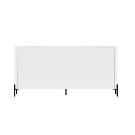 2-Piece Abbey Accent Cabinet and Sideboard in White - Ornate Home