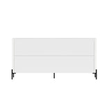 2-Piece Abbey Bookcase and Sideboard in White - Ornate Home