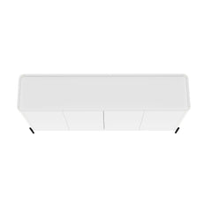 2-Piece Abbey Bookcase and Sideboard in White - Ornate Home