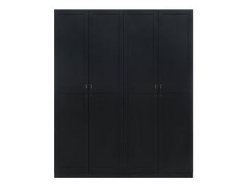 2-Piece Cornelia Storage Closet 1.0 and 2.0 in Black - Ornate Home