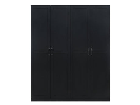 2-Piece Cornelia Storage Closet 1.0 and 2.0 in Black - Ornate Home