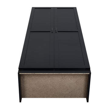 2-Piece Cornelia Storage Closet 1.0 and 2.0 in Black - Ornate Home