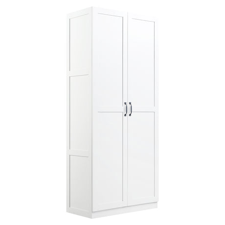 2-Piece Cornelia Storage Closet 1.0 and 2.0 in White - Ornate Home