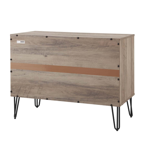 2-Piece DUMBO 5-Drawer Tall Dresser and DUMBO 3-Drawer Standard Dresser in Rustic Grey - Ornate Home