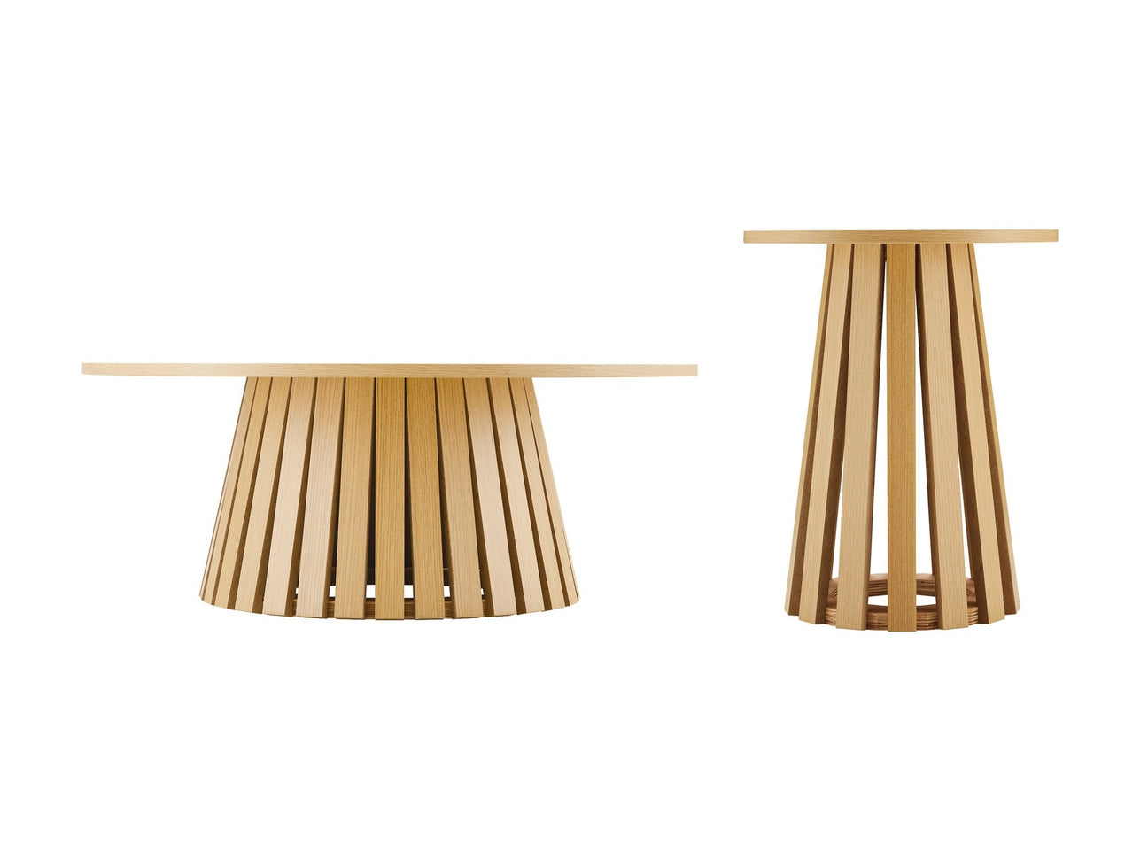 2-Piece Layla Coffee and End Table in Natural Oak - Ornate Home