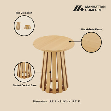 2-Piece Layla Coffee and End Table in Natural Oak - Ornate Home