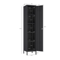 2-Piece Naomi Accent Cabinet and Storage Cabinet in Black - Ornate Home