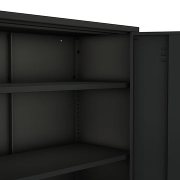 2-Piece Naomi Accent Cabinet and Storage Cabinet in Black - Ornate Home