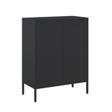 2-Piece Naomi Accent Cabinet and Storage Cabinet in Black - Ornate Home