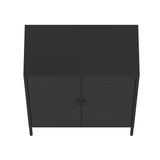 2-Piece Naomi Accent Cabinet and Storage Cabinet in Black - Ornate Home