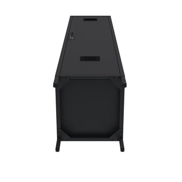 2-Piece Naomi Accent Cabinet and Storage Cabinet in Black - Ornate Home