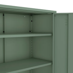 2-Piece Naomi Accent Cabinet and Storage Cabinet in Green - Ornate Home